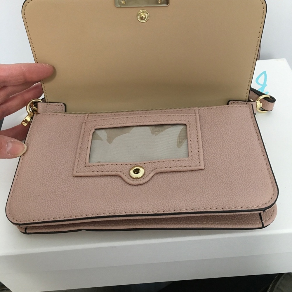 Nine West Dusty Pink Crossbody Bag with Gold Hardware - Picture 3 of 3